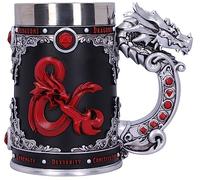 Nemesis Now Dungeons & Dragons Fantasy Juego de rol Die D20 Tankard, Negro, 15.5cm