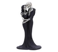 Nemesis Now Eternal Embrace 24 cm, Resina, Regalo gótico de Boda, Figura de Abrazo de Esqueleto, Fundido en la Mejor Resina, Pintado a Mano, Blanco y Negro