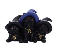 Nemesis Now Familiar Felines - Figura de Gato Negro con Sombreros de Bruja, 9,8 cm