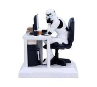 Nemesis Now Figura decorativa de Stormtrooper Slave to the Wage - Producto oficial pintado a mano de resina para oficina, humor de ciencia ficción, coleccionable, 13,7 cm