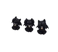 Nemesis Now Figuras de Gato de Vampiro de 9 cm, Color Negro, pintadas a Mano