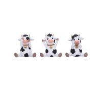 Nemesis Now Figuras de tres vacas sabias, adorables coleccionables de resina pintados a mano y regalo, vacas