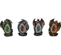 Nemesis Now Geode Keepers - Juego de 4 Figuras (Resina, 12 cm), Color Dorado