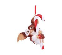 Nemesis Now Gizmo - Adorno Colgante de Bastón de Caramelo de 10,5 cm, Resina, Producto Oficial de Gremlins, Decoración Navideña, Fundido en la Mejor Resina, Pintado a Mano