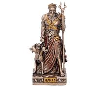 Nemesis Now Hades Dios del Inframundo (Mini) 9 cm - Figura de Resina Resistente de mitología Griega con Cerberus, Estatua clásica de Bronce para decoración Coleccionable