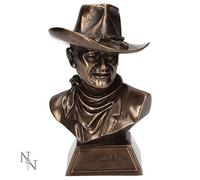 Nemesis Now John Wayne - Figura Decorativa de Busto (18 cm, Resina), Color Bronce