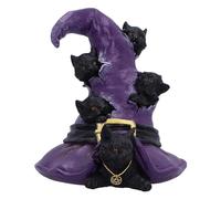 Nemesis Now Magical Mischief U6739A24 - Figura de Gato Negro, Resina de 14 cm, Adorno de Gato Negro, artículos de Regalo coleccionables, Fundido en la Mejor Resina, Pintado a Mano por Expertos, 13 cm