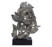 Nemesis Now Natural Emotion - Peace 32 cm, Resina, Plata, Cara en Hojas, Escultura Natural, cumpleaños, Ideal para Amantes de la Naturaleza y el Arte, fundida en la Mejor Resina, Pintada a Mano por