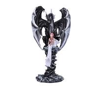 Nemesis Now NYA - Figura de dragón de Hada, Color Negro, 37,5 cm