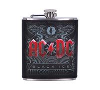 Nemesis Now Petaca con Licencia Oficial de AC/DC Black Ice Album en Relieve, Acero Inoxidable, 7 onzas