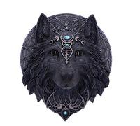 Nemesis Now Placa para Colgar en la Pared, diseño de Lobo mágico, Color Negro, Talla única