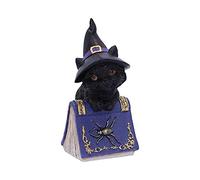 Nemesis Now Pocus Small Witches - Figura Familiar de Gato Negro y Libro de hechizos, Morado, 12,7 cm