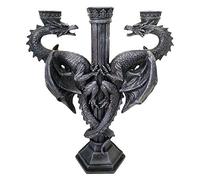 Nemesis Now Portavelas Dragon Altar 33 cm, Color Negro
