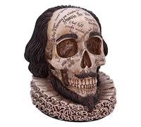 Nemesis Now Shakespeare's Legacy - Figura de Calavera Shakespeare de Resina, 16 cm, Inspirada en William Shakespeare, fundida en la Mejor Resina, Pintada a Mano