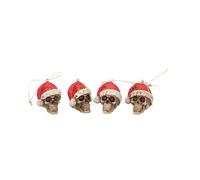 Nemesis Now Silent Night - Juego de Bolas de Navidad (4,3 cm, 12 Unidades), Color Rojo