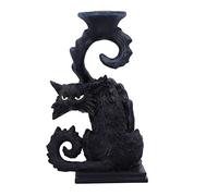 Nemesis Now Spite - Candelabro de Gato Negro, 18,5 cm