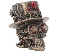 Nemesis Now Steampunk Clockwork Baron Skull - Figura Decorativa (Bronce, 11 cm)