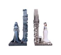 Nemesis Now Sujetalibros Emily y Victoria de la Novia cadávera, coleccionables de la película gótica, Licencia Oficial Tim Burton Merchandise