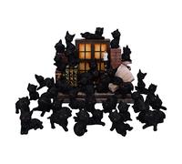 Nemesis Now The Witches Litter Stand & 36 Figuras de Gato Negro 24,8 cm