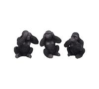 Nemesis Now Three Wise Apes - Figura Decorativa (8 cm), Color Negro