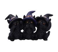 Nemesis Now Three Wise Black Cats See No Hear No Speak No Evil - Figura Familiar, 11,5 cm