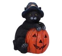 Nemesis Now Trick or Treat - Adorno de Gato Negro de 13 cm, artículos de Regalo coleccionables, Fundido en la Mejor Resina, Pintado a Mano por Expertos
