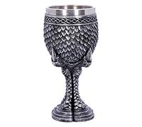 Nemesis Now U4708P9 - Copa de dragón (16,7 cm, resina y acero inoxidable), color gris