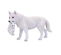 Nemesis Now Winter Bond - Figura Decorativa de Lobos, Color Blanco, 30 cm
