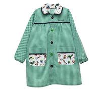 Nenel Bata Escolar Personalizada - Babi escolar infantil con Nombre Bordado - Mandilón personalizado para Niños - Modelo Toy Story (3-4 Años, Verde)