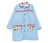 Nenel Bata Escolar Personalizada - Babi escolar infantil con Nombre Bordado - Mandilón personalizado para Niños - Modelo Toy Story (3-4 Años, Celeste)