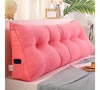 NENIUX Cojín de respaldo para cama, almohada de lectura, almohada doble de cabecera, cojín grande de tatami tipo bolster, cojín triangular de cuña para cabecero de cama, para dormitorio y sofá con