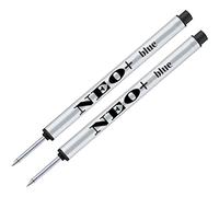 NEO+ Recambios de tinta para bolígrafo de bola - Juego de 2 en tinta azul