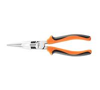 Neo Tools Alicates de punta redonda plana 40% FS 200 mm 01-154, mango de 2 componentes, acero CrNi, 58-64 HRC