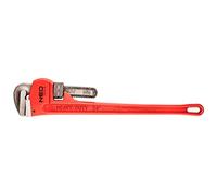 NEO TOOLS Alicates de tubo stillson 600 mm, rango 100 mm, 24", peso 2,73 kg, carcasa de hierro dúctil, mandíbulas forjadas, lijadas, ranuradas, engranaje helicoidal