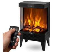 NEO TOOLS Chimenea eléctrica de 2000 W, con mando a distancia y | 2 niveles de calor, efecto llama, frontal de cristal, termostato, protección contra sobrecalentamiento, protección antivuelco