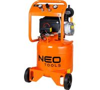 NEO TOOLS: Compresor de aceite vertical de 40 litros. Diseño compacto, ideal para talleres y garajes pequeños. Potencia: 1500W