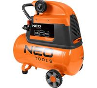 NEO TOOLS, compresor de aire de 50 litros, presión máxima de 8 bares, 1050 W, caudal de 169 litros por minuto
