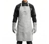 NEO TOOLS Delantal de soldadura de cuero de alta calidad de 60 x 90 cm Protección duradera durante trabajos de soldadura. Correa ajustable para el cuello y la cadera resistentes al calor y resistente
