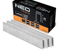 NEO TOOLS Grapas galvanizadas para grapadora neumática (para NEO modelo 14-570), GA18, tipo 90 (4K), longitud 10-40 mm, 4000 unidades, alambre de acero galvanizado, resistente a la corrosión (20 mm)