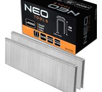 NEO TOOLS Grapas galvanizadas para grapadora neumática (para NEO modelo 14-570), GA18, tipo 90 (4K), longitud 10-40 mm, 4000 unidades, alambre de acero galvanizado, resistente a la corrosión (38 mm)