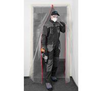 NEO TOOLS Protección contra el polvo para puerta con cremallera, transparente, con cremallera, 1210 x 2140 mm