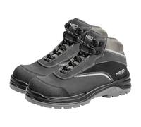 NEO TOOLS Zapatos de Seguridad para Hombre, S3 SRC, Resistentes al Agua, Antideslizantes, Botas de Trabajo Reforzados, Plantilla Kevlar, antiestática, sin metálicos, protección, Negro, Talla 47 EU