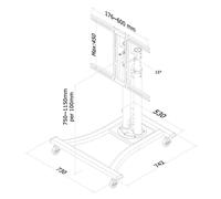 Neomounts newstar plasma-m1200 - soporte de suelo móvil para tv, colo