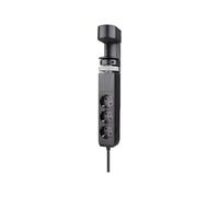 Neomounts STE - Enchufe de Mesa (3 Unidades, 1 Puerto USB-A, 2 Conectores USB-C), Color Negro
