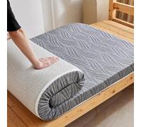 NEPHRA Colchon Plegable 5/8 cm de Grosor, Futon Plegable Enrollable, Espuma Viscoelástica Suave, para Camas Individuales Dobles King Size Huéspedes Dormitorios Camping(Gray -8cm,150 cm x 200 cm)