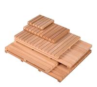 NEPHRA Suelo Ducha Exterior, Tarima Ducha Madera, Tarima Ducha Exterior Jardin, Alfombra Antideslizante Ducha, Alfombrilla de Ducha Higienica, Base Ducha, Antideslizante(30x50cm/12x20in)