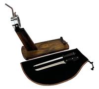 Nerthus FIH 1209 set jamonero cabezal giratorio cuchillo jamonero afilador y funda para cortar jamón