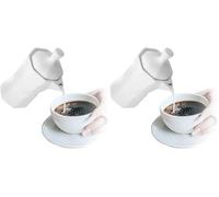 Nerthus FIH 553 jarra porcelana forma cafetera para leche café y servicio de mesa (Paquete de 2)