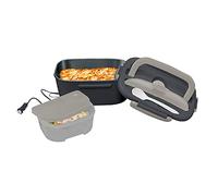 NERTHUS FIH 810 lunch box eléctrica 2 en 1 acero inoxidable ideal para trabajo oficina coche y camión
