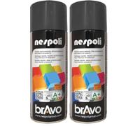 Nespoli Pintura en Spray, Color Gris Antracita, 400 ml, Acabado Profesional (Paquete de 2)